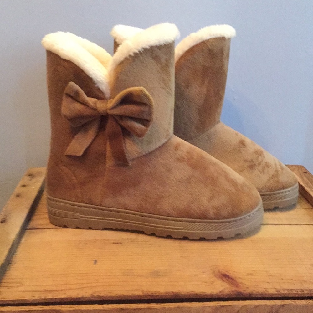 Cozy tan outdoor boots